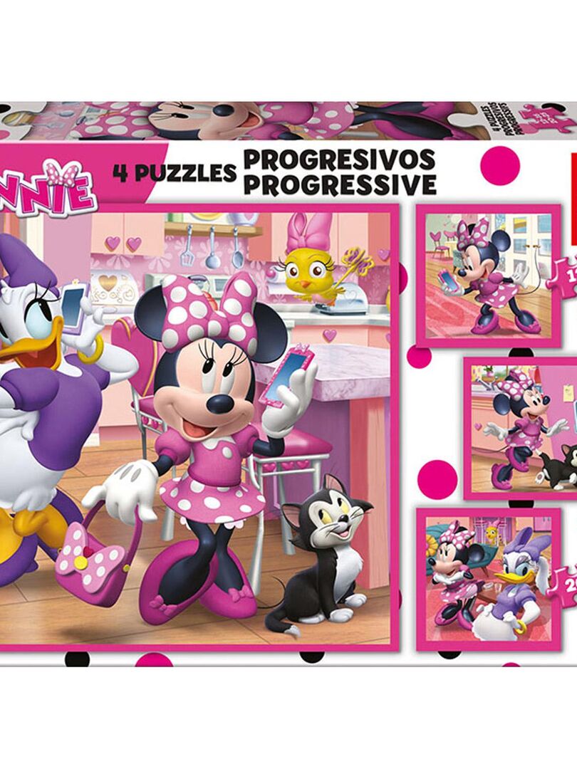 Puzzle 2 x 12 pièces : Mickey, Minnie et leurs amis - N/A - Kiabi - 17.98€