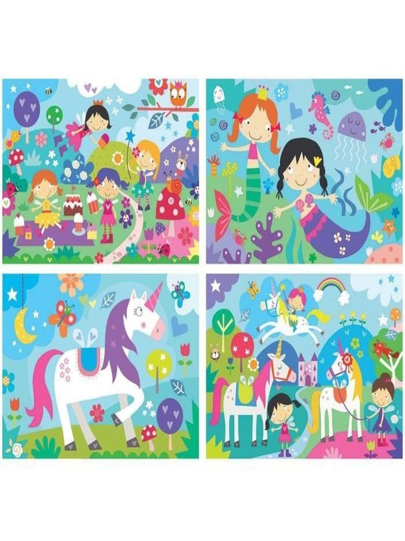 Puzzles progressifs 4 en 1 univers fantastiques N/A - Kiabi