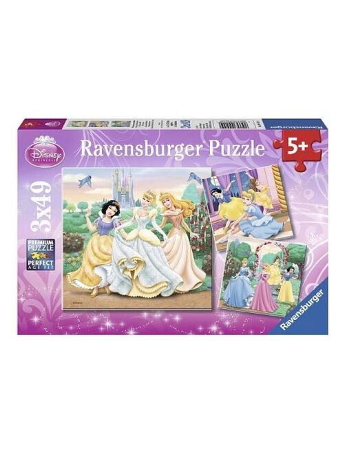 Puzzles reves princesse disney 3x49p - Kiabi