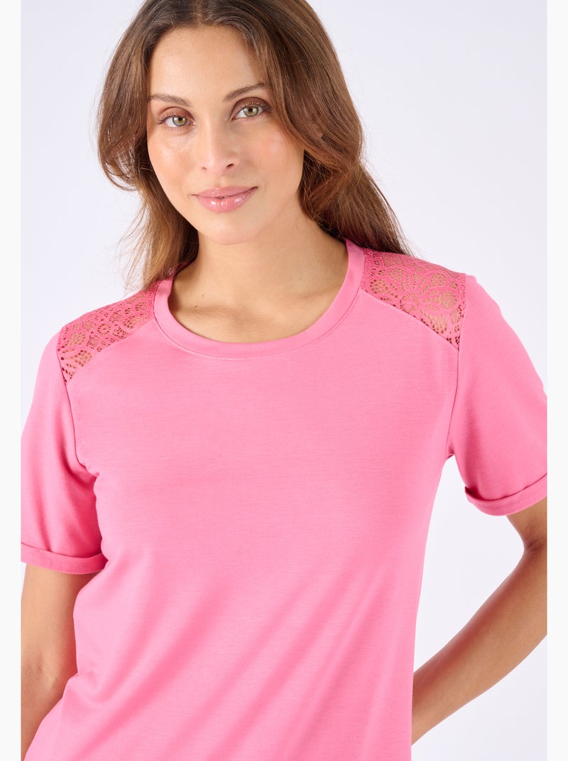 Pyjacourt Climatyl dentelle - Damart Rose - Kiabi