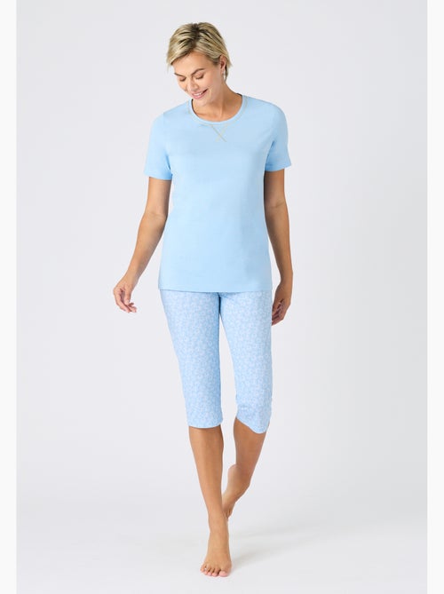 Pyjacourt fantaisie, maille jersey pur coton peigné - Damart - Kiabi
