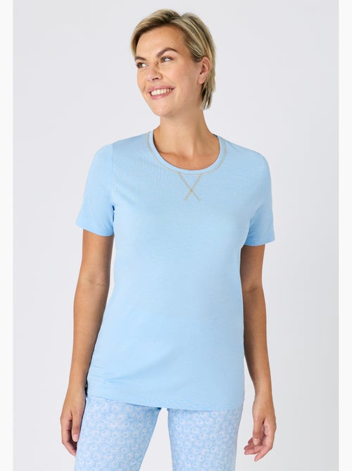 Pyjacourt fantaisie, maille jersey pur coton peigné - Damart - Kiabi
