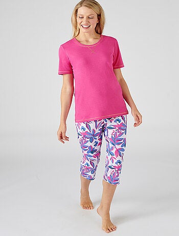 Pyjacourt fantaisie, maille jersey pur coton peigné - Damart