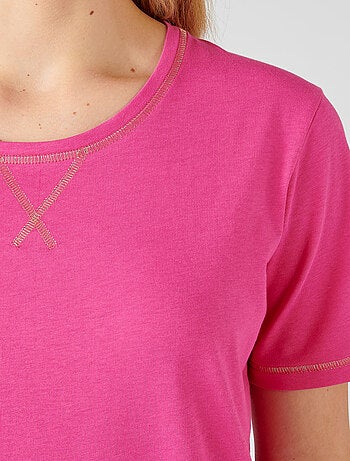 Pyjacourt fantaisie, maille jersey pur coton peigné - Damart