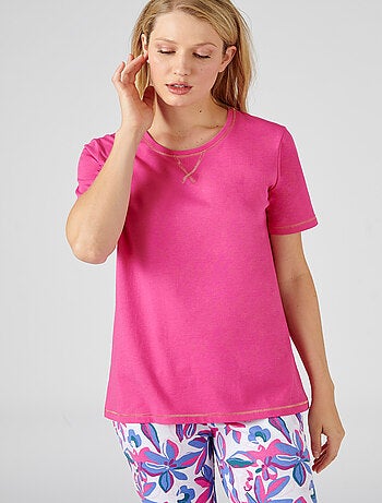 Pyjacourt fantaisie, maille jersey pur coton peigné - Damart