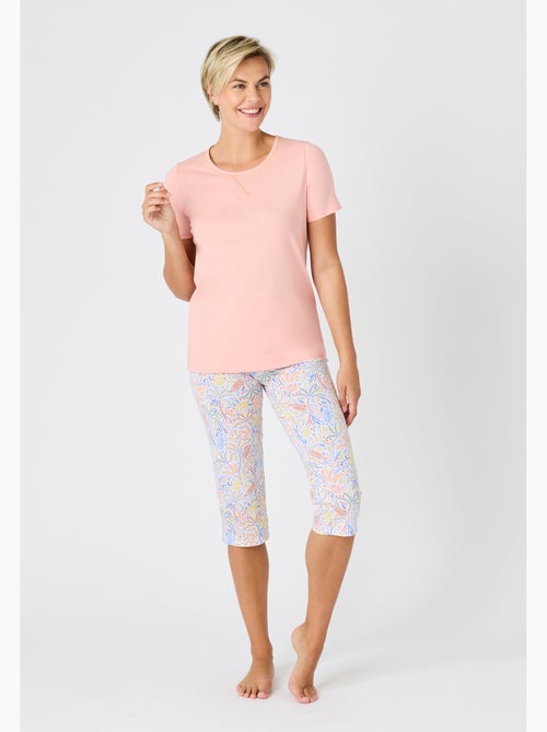 Pyjacourt fantaisie, maille jersey pur coton peigné - damart - Kiabi