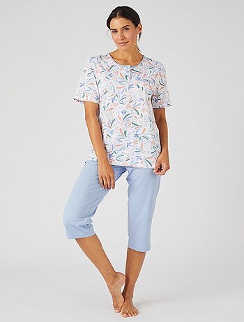 Pyjacourt maille jersey graphique pur coton peigné - Damart
