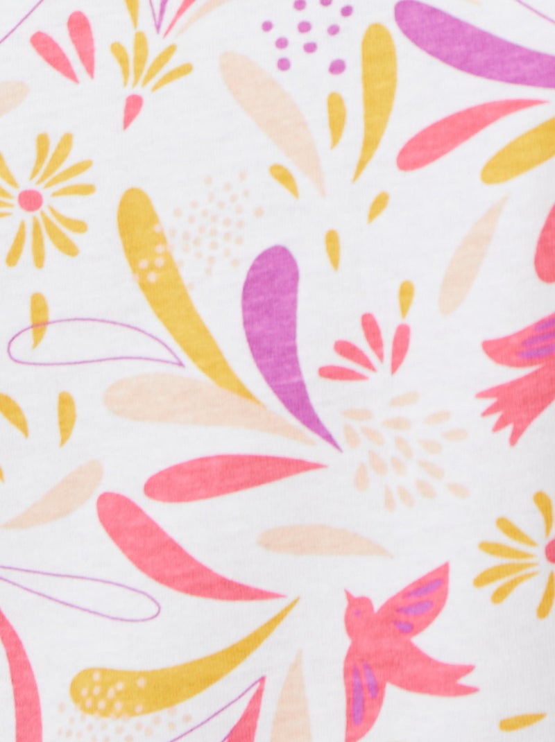 Pyjacourt maille jersey graphique pur coton peigné - Damart Rouge - Kiabi