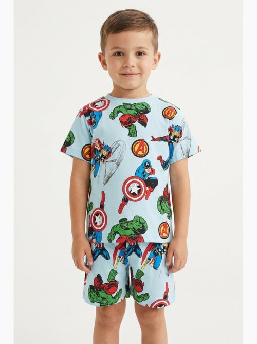 Pyjacourt T-Shirt + Short Avengers| Licence Officielle - Kiabi Pyjacourt T-Shirt + Short Avengers| Licence Officielle - Kiabi