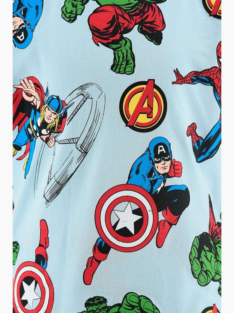 Pyjacourt T-Shirt + Short Avengers| Licence Officielle Bleu - Kiabi