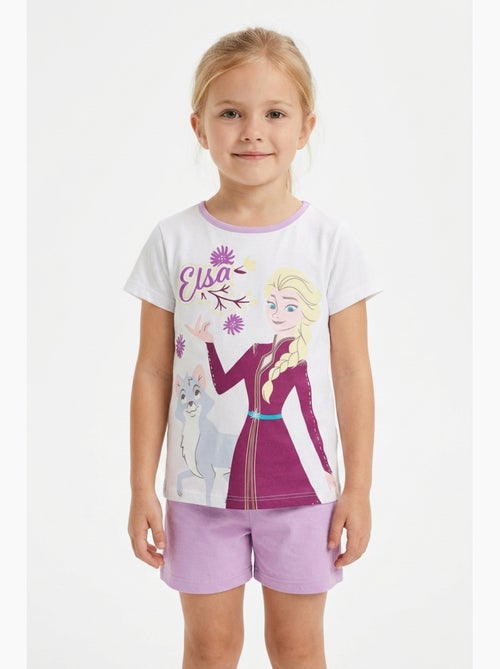 Pyjacourt T-Shirt + Short La Reine des Neiges | Licence Officielle - Kiabi