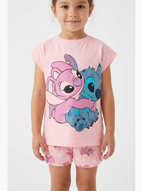 Pyjacourt T-Shirt + Short Lilo et Stitch | Licence Officielle - Kiabi