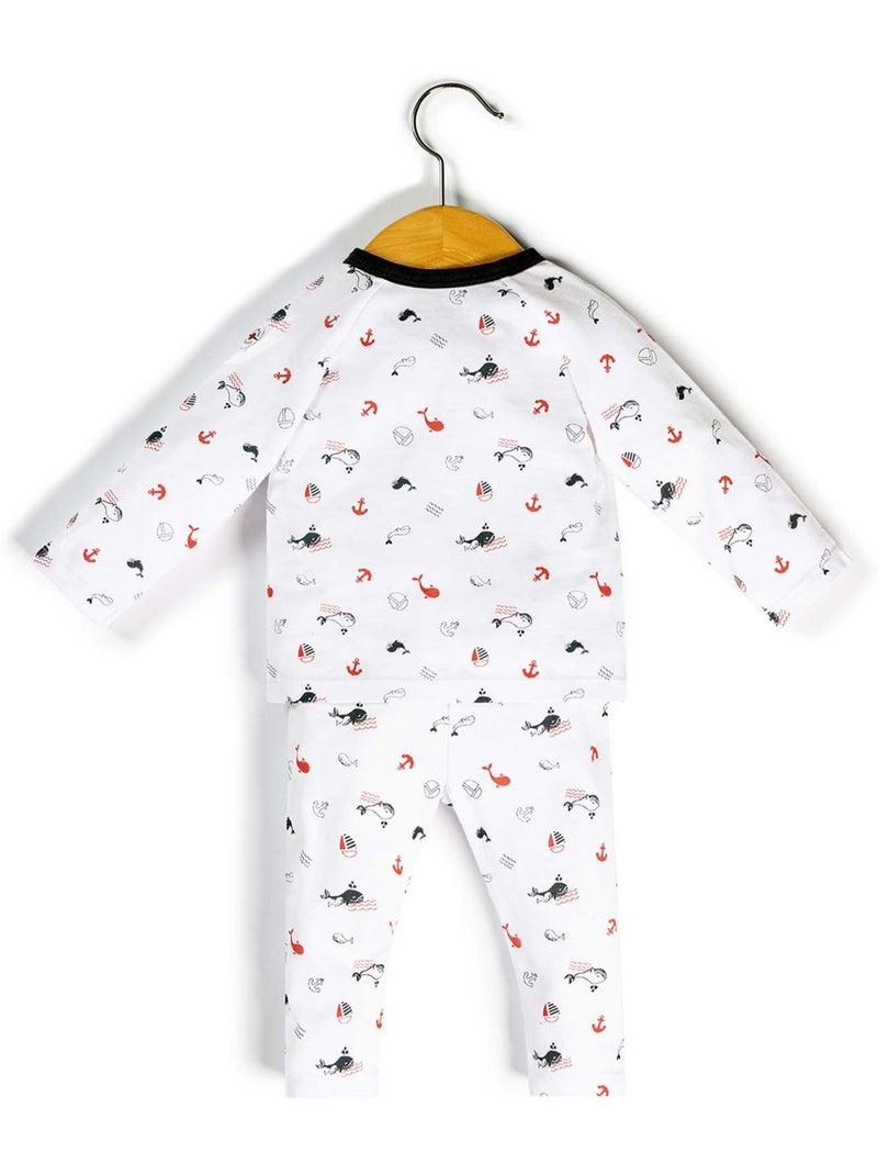 Pyjama - Terre de Marins Blanc - Kiabi
