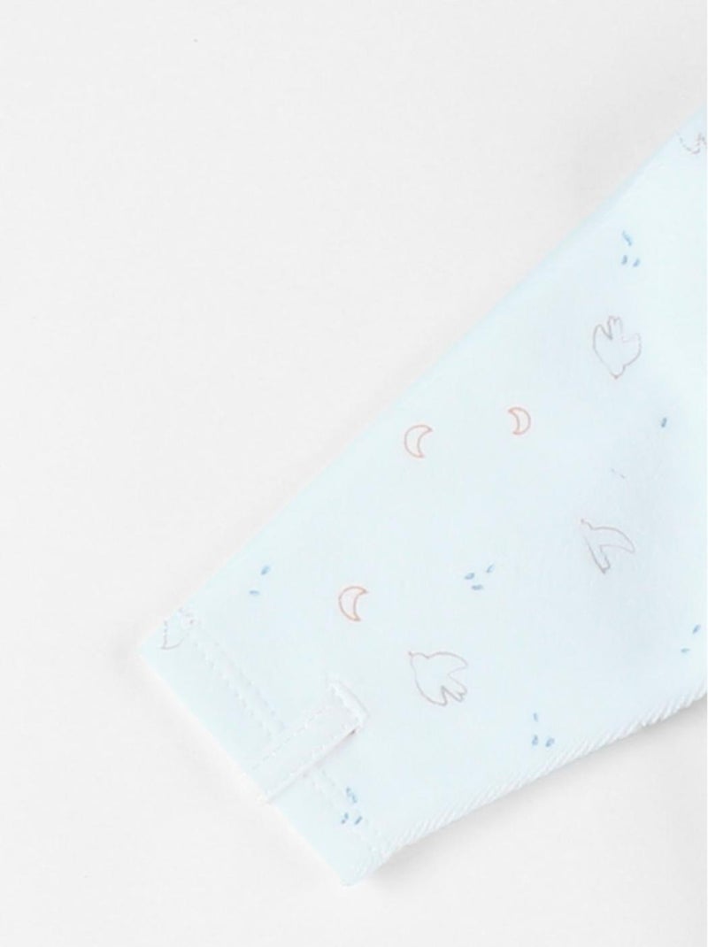 Pyjama 1 pièce à imprimé oiseaux en velours, Noukie's Blanc - Kiabi