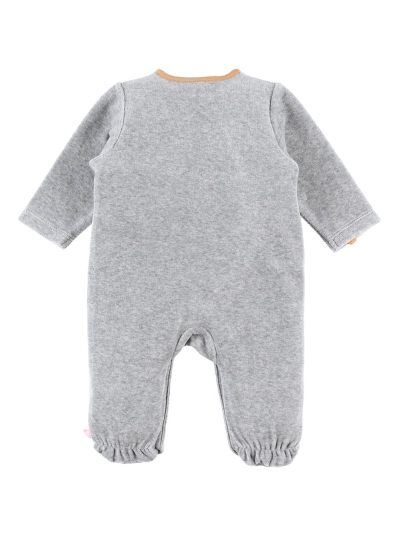 Pyjama 1-pièce Babou en velours, Noukie's Gris - Kiabi