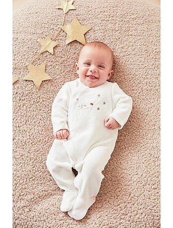 Pyjama Bébé en Velours de Coton Bio Gris - Gloop Baby - Prairymood