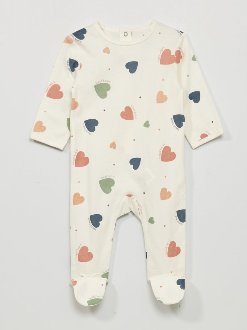 Pyjama 1 pièce imprimé Blanc - Kiabi
