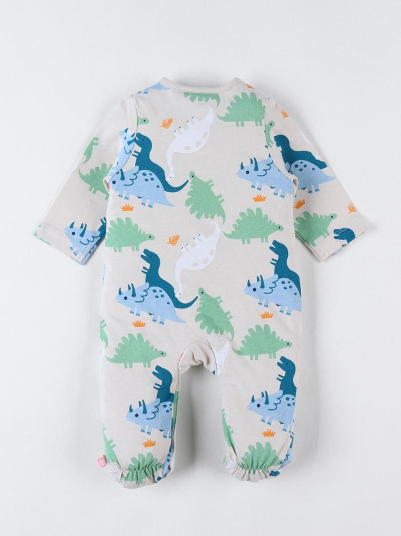 Pyjama 1 pièce imprimé dino en jersey, Noukie's Bleu - Kiabi