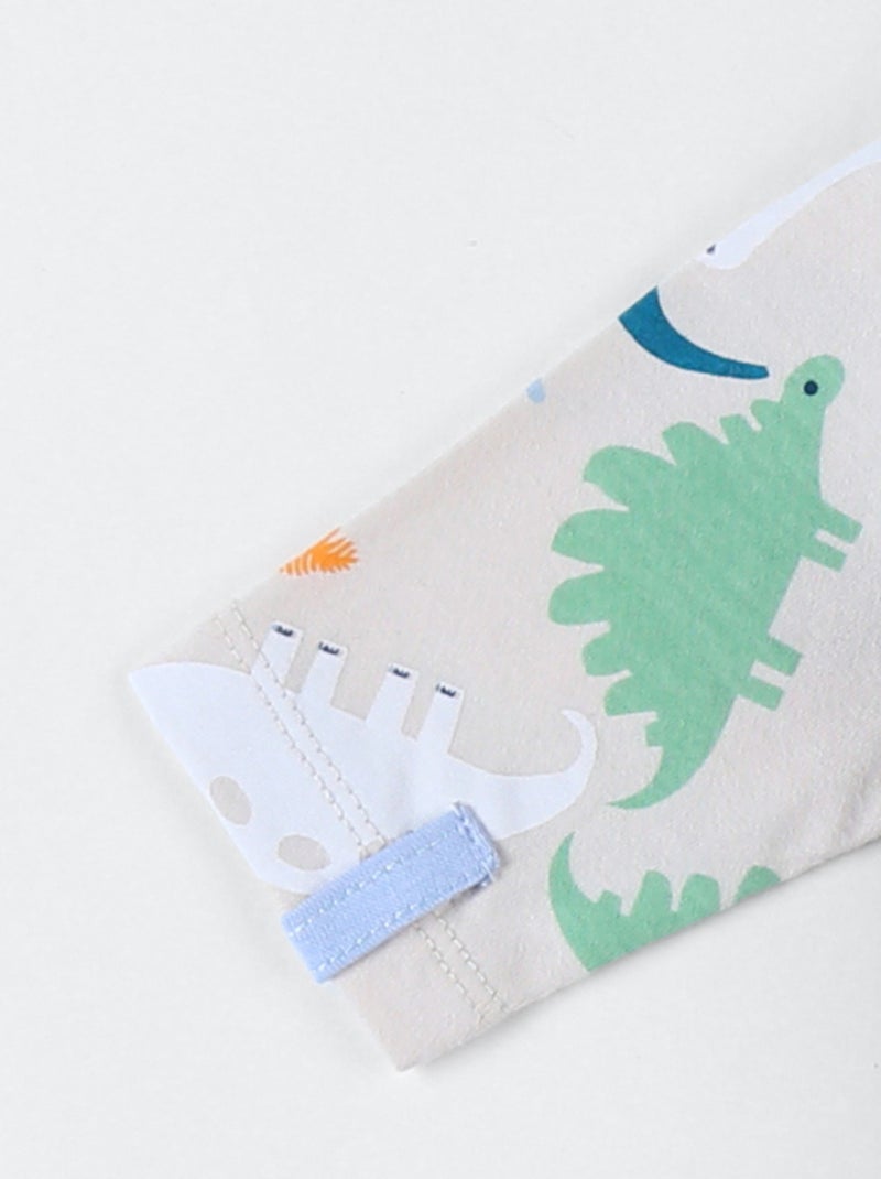 Pyjama 1 pièce imprimé dino en jersey, Noukie's Bleu - Kiabi