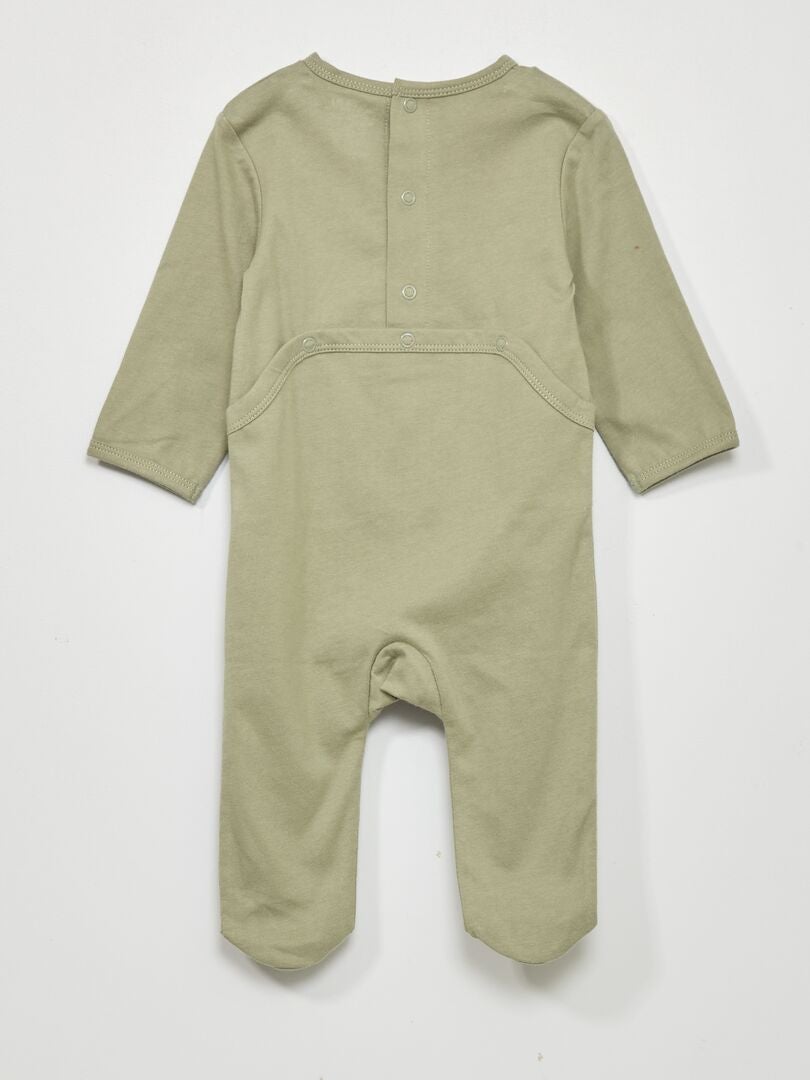 Pyjama 1 pièce imprimé Kaki - Kiabi