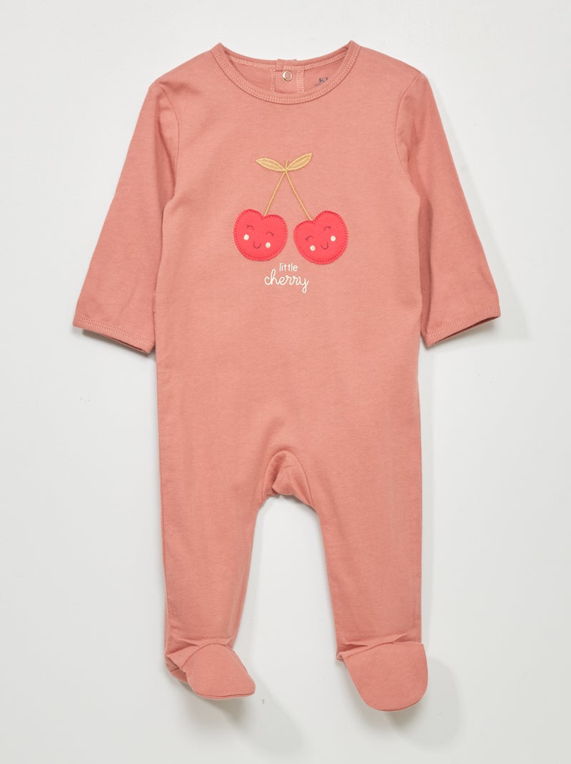 Pyjama 1 pièce imprimé Rose - Kiabi