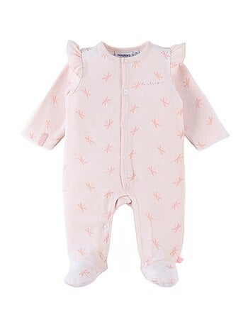 Pyjama 1 pièce imprimés libellules en velours, clair Noukie's