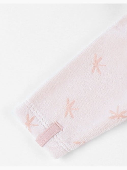 Pyjama 1 pièce imprimés libellules en velours, clair Noukie's - Kiabi
