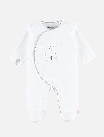Pyjama Naissance FIlle en Velours Bio - Gloop Baby - Prairymood