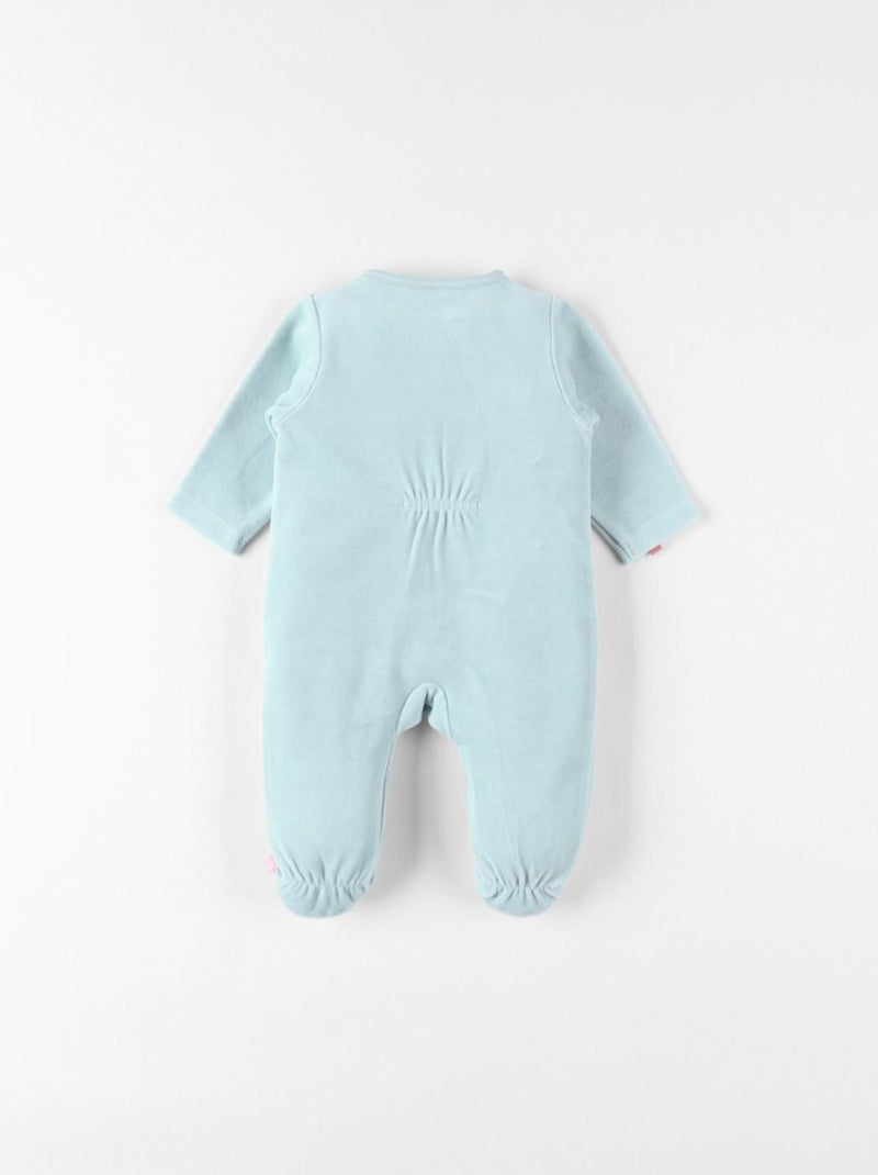 Pyjama 1 pièce lapin en velours, Noukie's Bleu - Kiabi