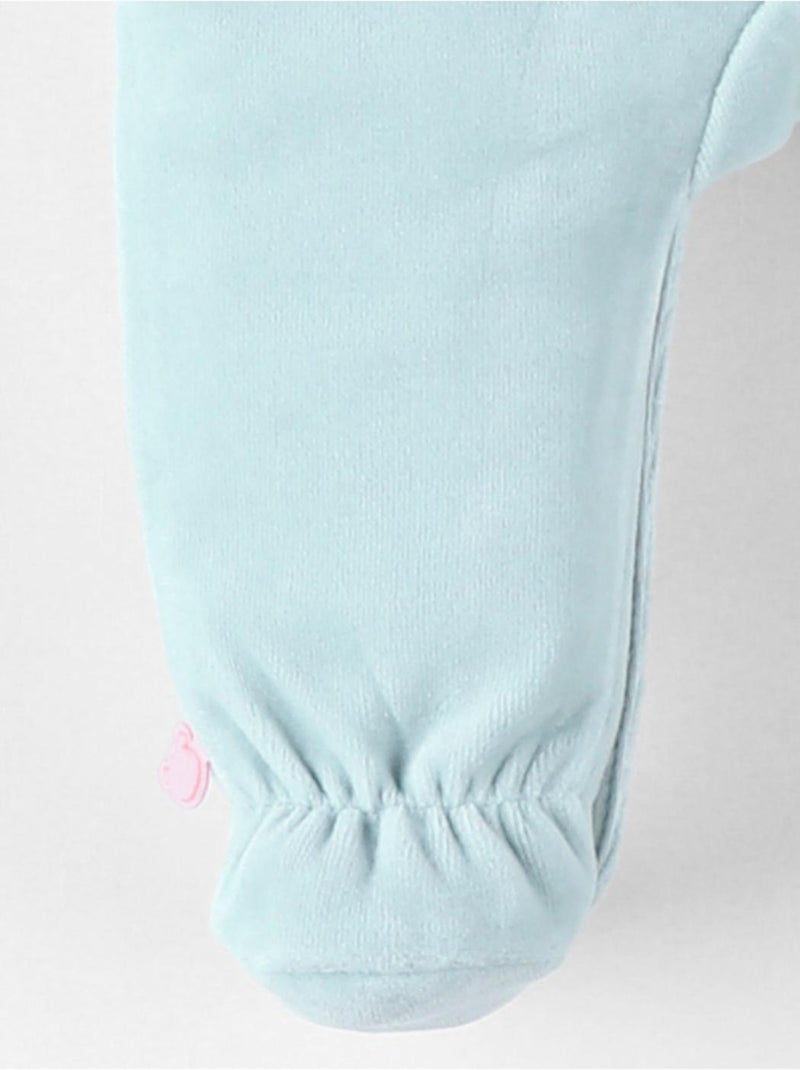 Pyjama 1 pièce lapin en velours, Noukie's Bleu - Kiabi