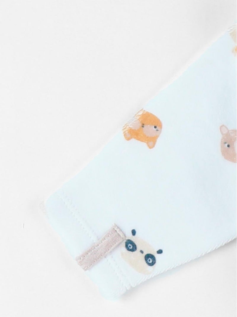 Pyjama 1 pièce ours en velours, Noukie's Blanc - Kiabi