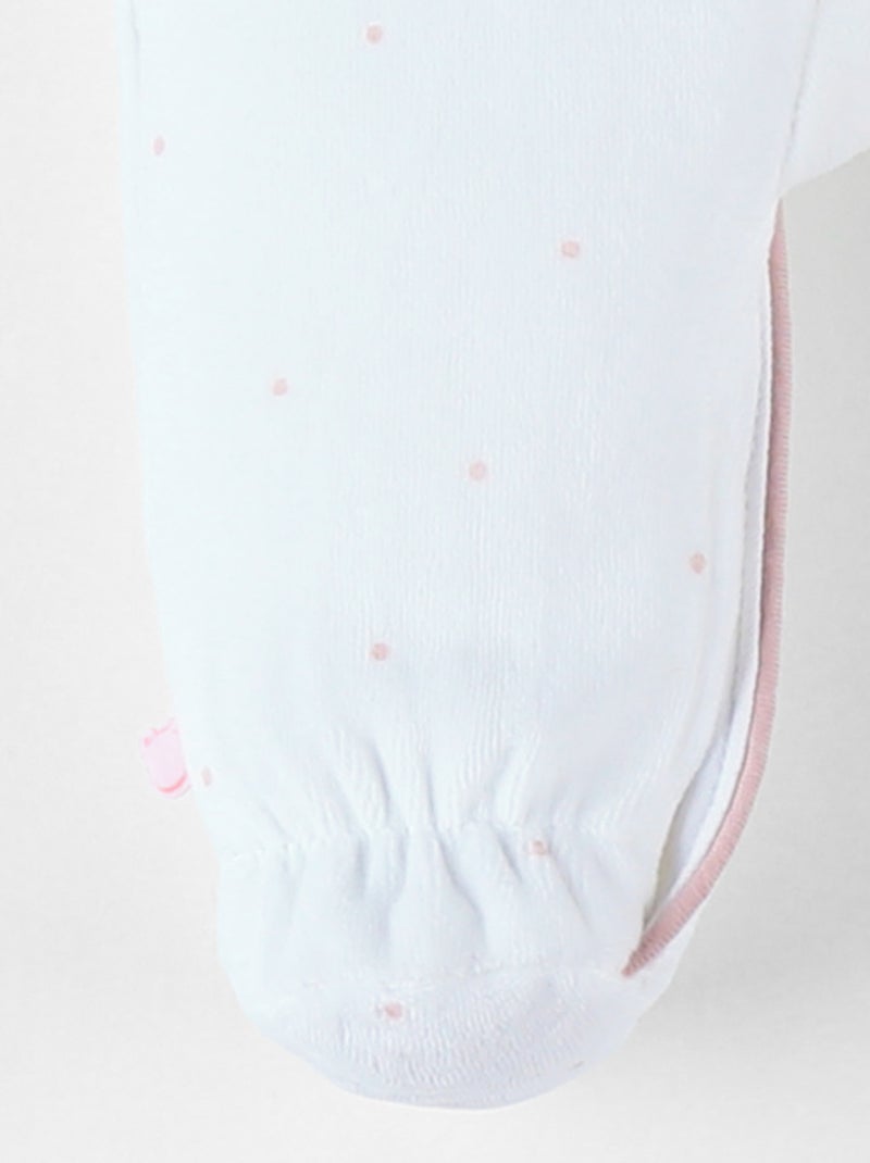 Pyjama 1 pièce Popsie en velours, Noukie's Blanc - Kiabi