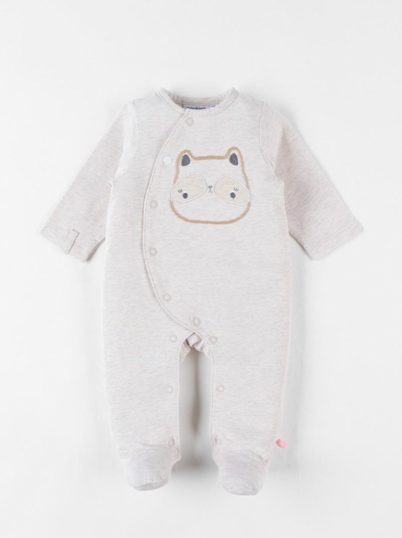 Pyjama 1 pièce raton laveur en jersey, Noukie's Beige - Kiabi