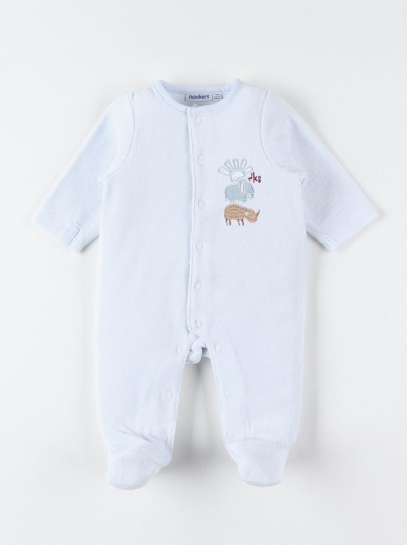 Pyjama Velours Une Pièce Noukie's – Ultra Doux & Confort, Ouvertures Pressions + Anti-Dérapants