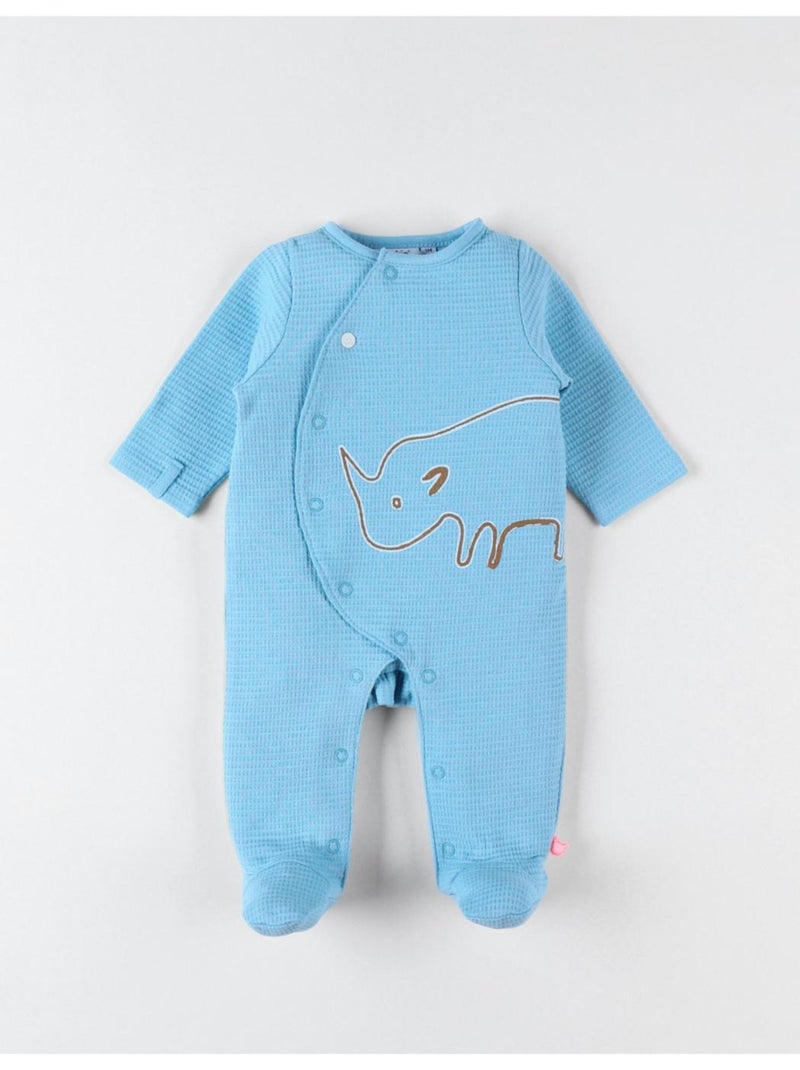 Pyjama 1 pièce rhino en jersey gaufré, Noukie's Bleu - Kiabi