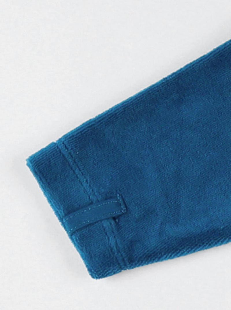 Pyjama 1 pièce rhinocéros en velours, canard Noukie's Bleu - Kiabi