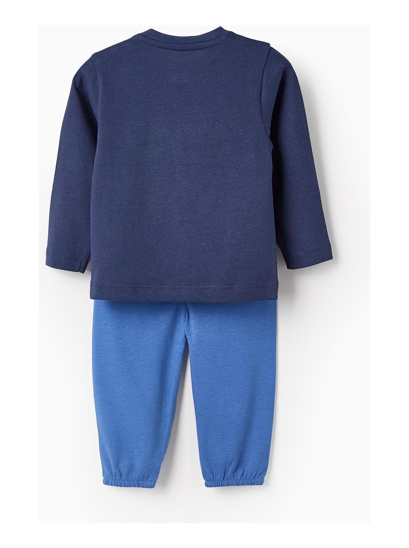 Pyjama 100% coton, avec impression ALL STARS COLLEGE Bleu foncé - Kiabi