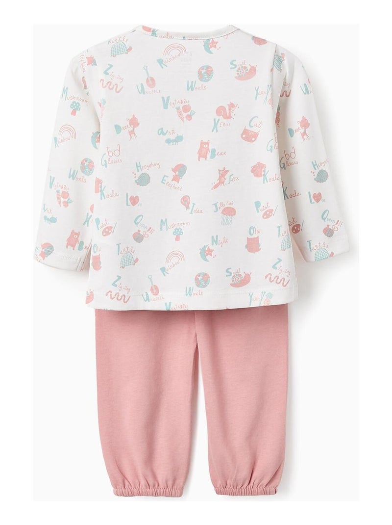 Pyjama 100% coton, avec motif LITERARY WORLD Blanc - Kiabi