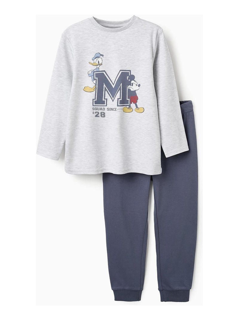 Pyjama 100% coton, imprimé Mickey MICKEY Gris clair - Kiabi