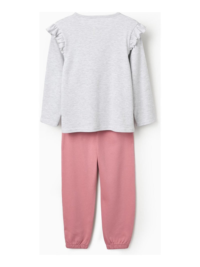 Pyjama 100% coton, imprimé Minnie MINNIE Gris Rose - Kiabi