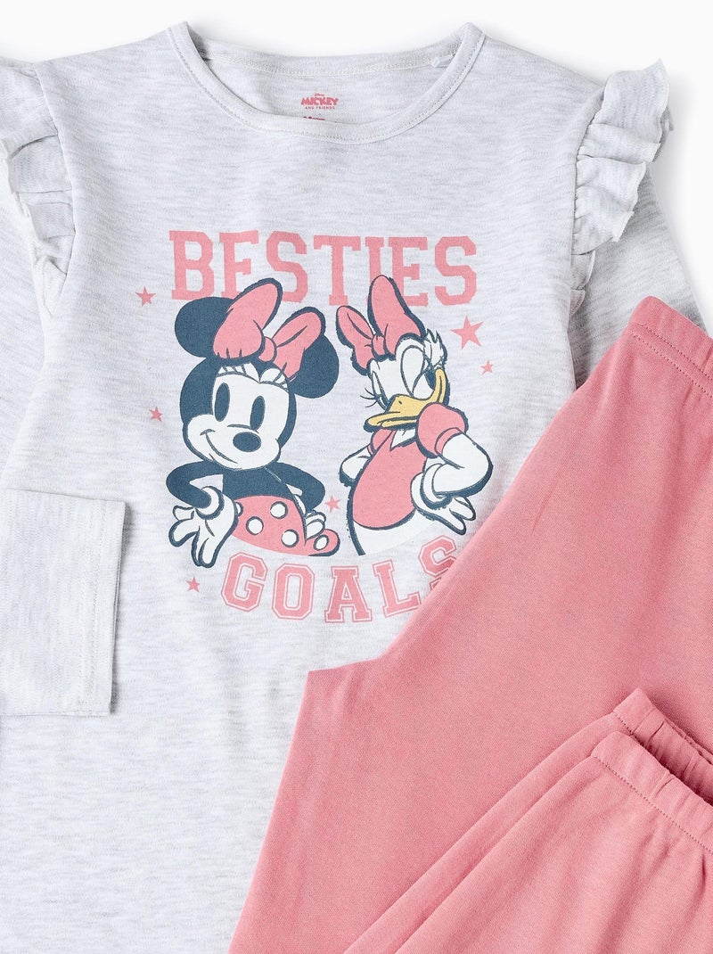 Pyjama 100% coton, imprimé Minnie MINNIE Gris Rose - Kiabi