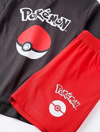 Pyjama Pokémon Pikachu Rouge Officiel Pour Garçons Et Filles 5-12 Ans - Ensemble Confortable Manches Longues