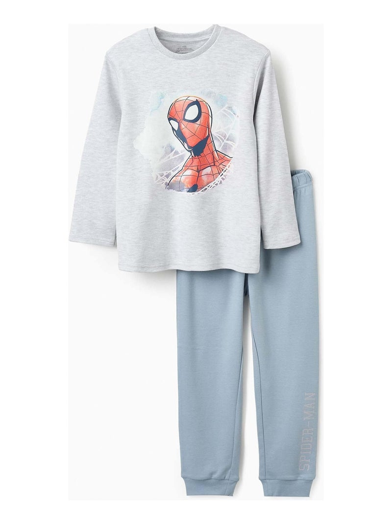 Pyjama 100% coton, imprimé Spiderman MARVEL SPIDERMAN Gris Bleu - Kiabi