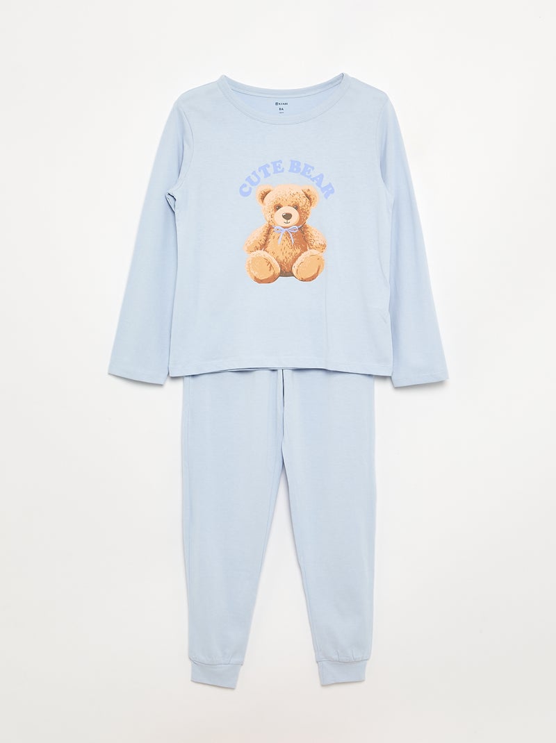 Pyjama 2 pièces - Lot de 2 Bleu - Kiabi