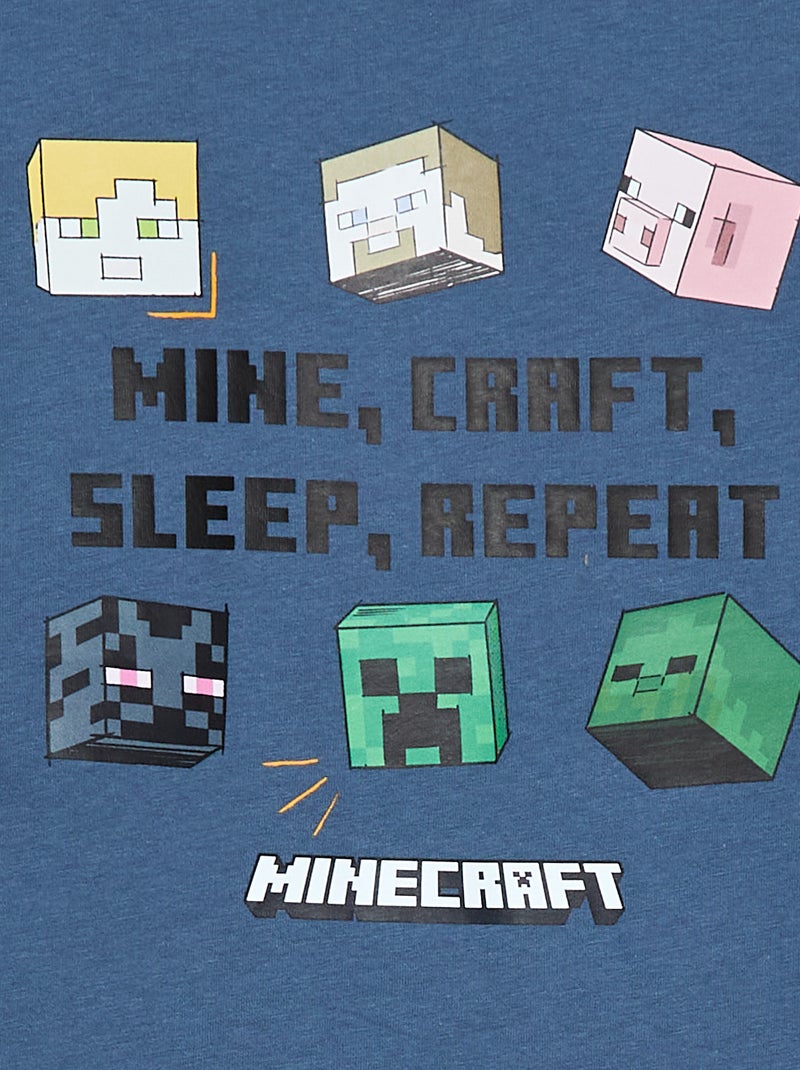 Pyjama 2 pièces - 'Minecraft' Gris - Kiabi