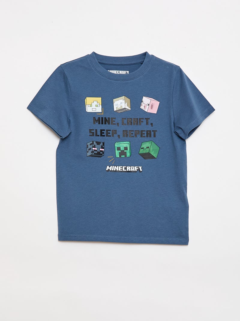 Pyjama 2 pièces - 'Minecraft' Gris - Kiabi