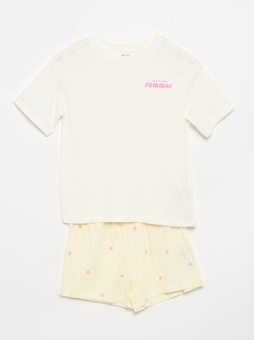 Pyjama 2 pièces - short + T-short - Kiabi Pyjama 2 pièces - short + T-short - Kiabi