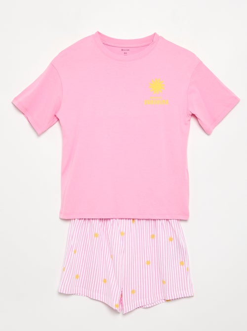 Pyjama 2 pièces - short + T-short - Kiabi Pyjama 2 pièces - short + T-short - Kiabi