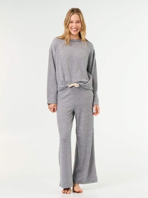 Pyjama 2 pièces - Sweat + pantalon - Kiabi