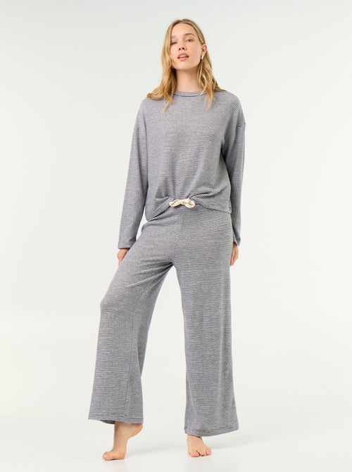 Pyjama 2 pièces - Sweat + pantalon - Kiabi